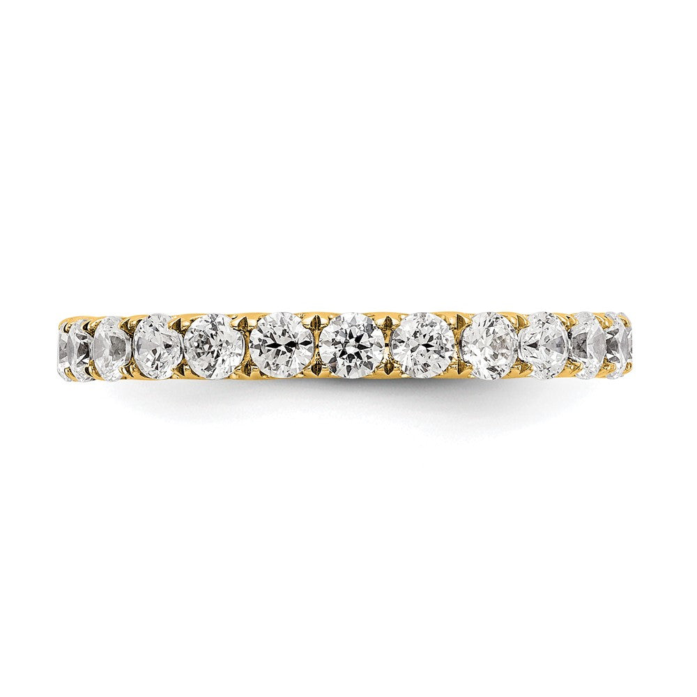 LGYR 14K Yellow Gold 1 1/2 carat Lab Grown Diamond VS+ F+ Size 6 Complete Eternity Band