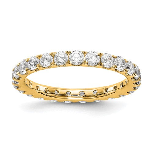 LGYR 14k 1 1/2 carat Lab Grown Diamond VS/SI+ G+ Complete Size 7 Shared Prong Eternity Band