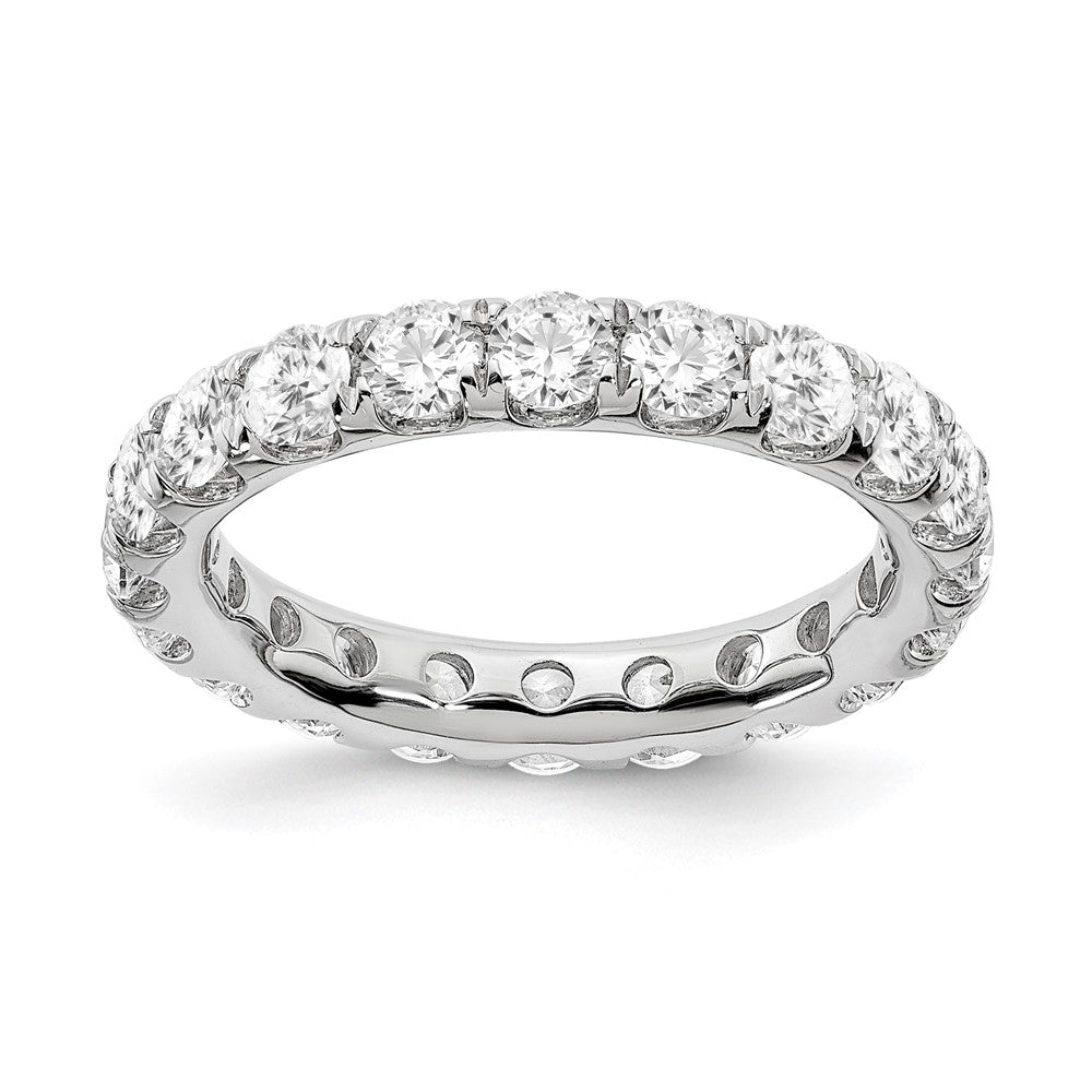 LGWR 14k White Gold 3 carat Lab Grown Diamond VS/SI+ G+ Complete Size 8 Shared Prong Eternity Band