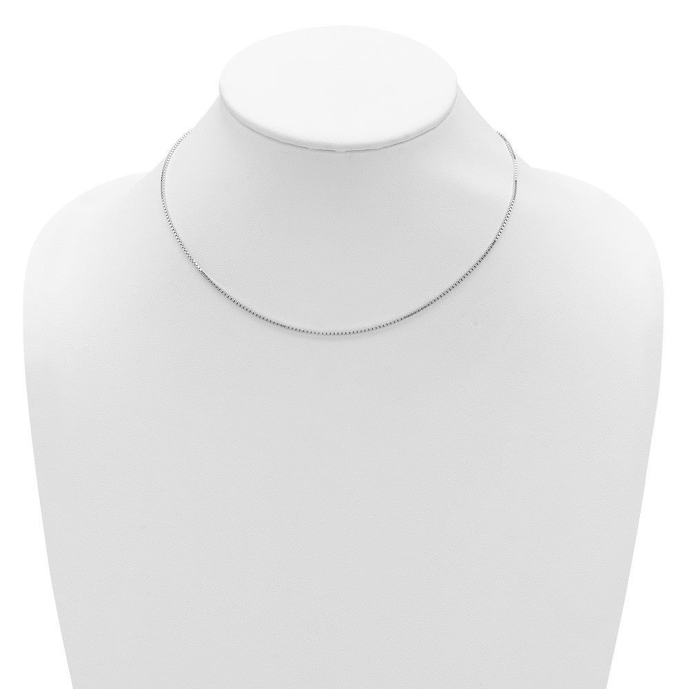 SSC Rh-plated 1.2mm Box 1in+1in Adjustable Chain