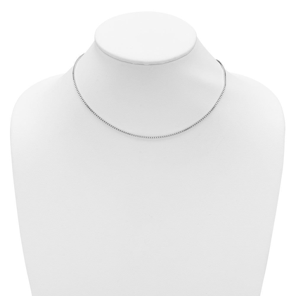 SSC Rh-plated 1.4mm Box 1in+1in Adjustable Chain