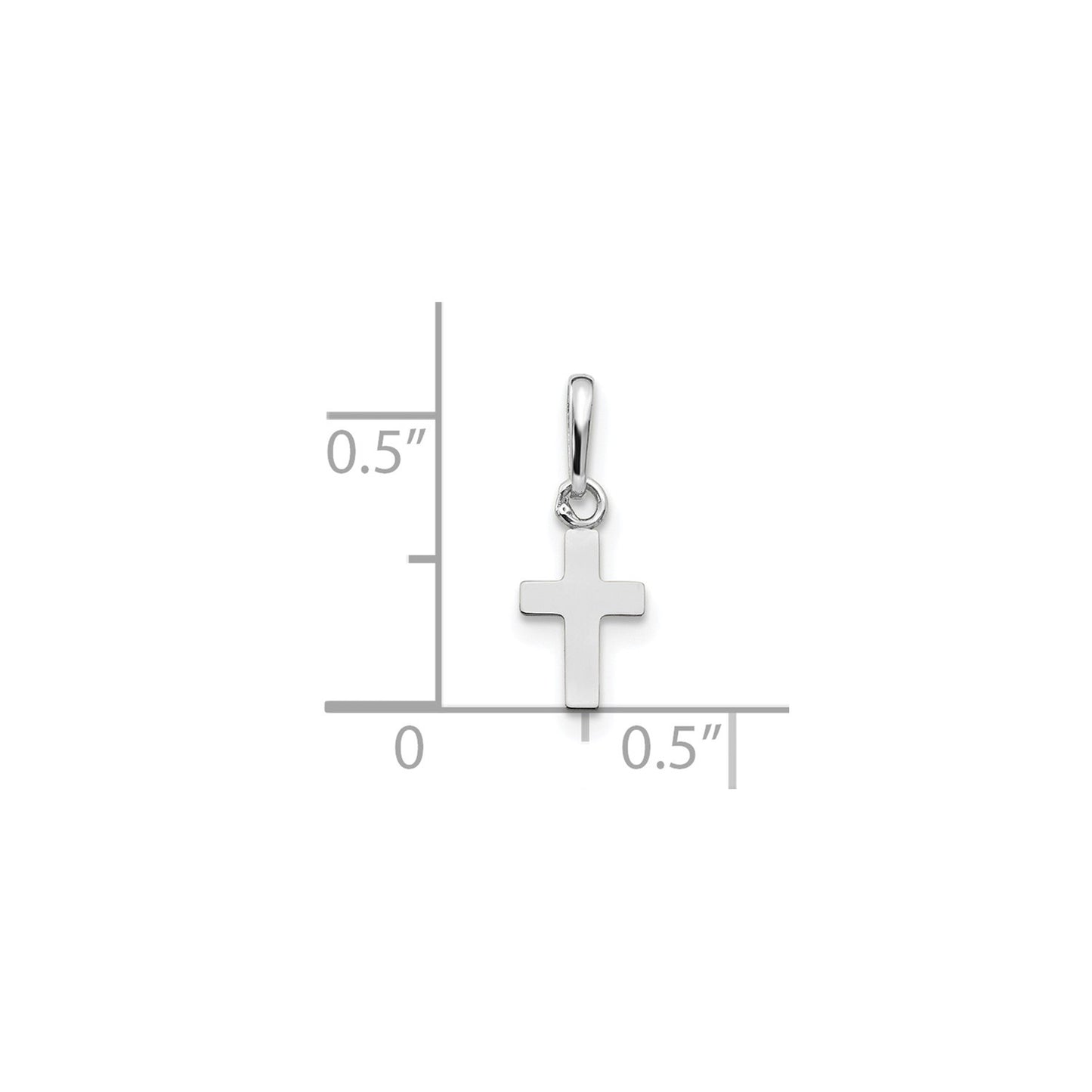 GP 14k White Gold Madi K Children's Cross Pendant