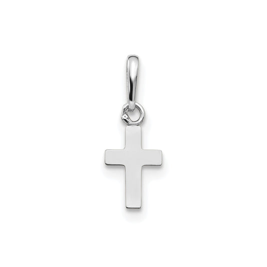 GP 14k White Gold Madi K Children's Cross Pendant