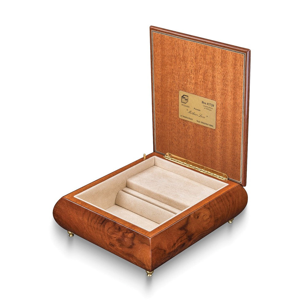 JB Love You More Stone Impressions Keepsake Embossed Latched Music Box (Plays Unchained Melody)