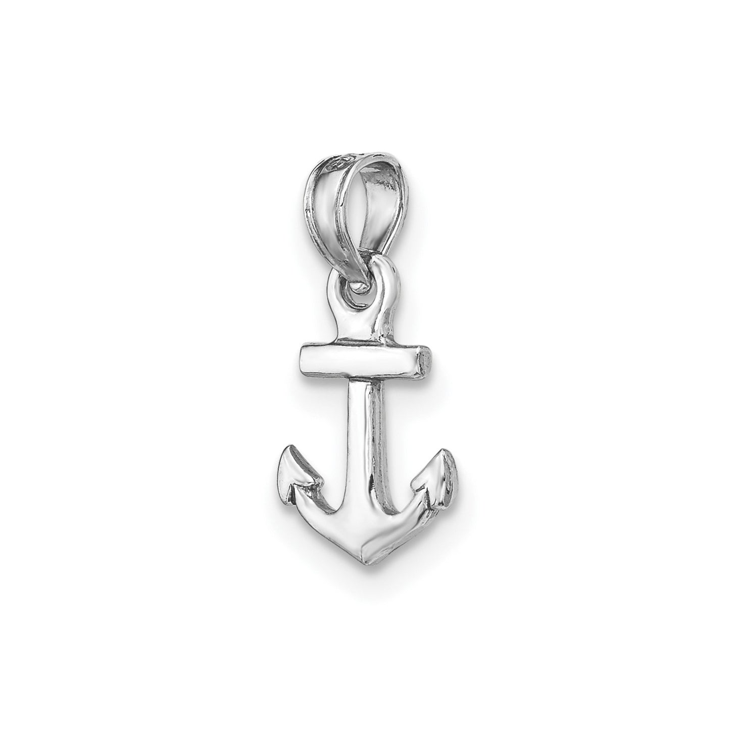 GP 14k White Gold Mini Anchor Pendant