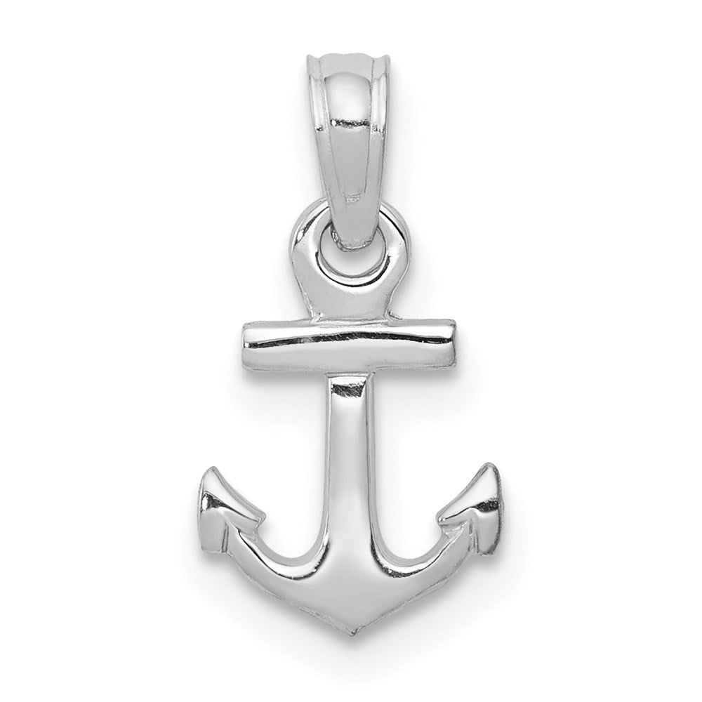 GP 14k White Gold Mini Anchor Pendant