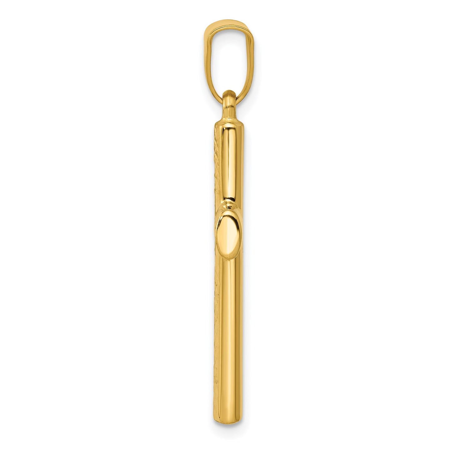 GP 14K Reversible Textured/Polished Cross Pendant