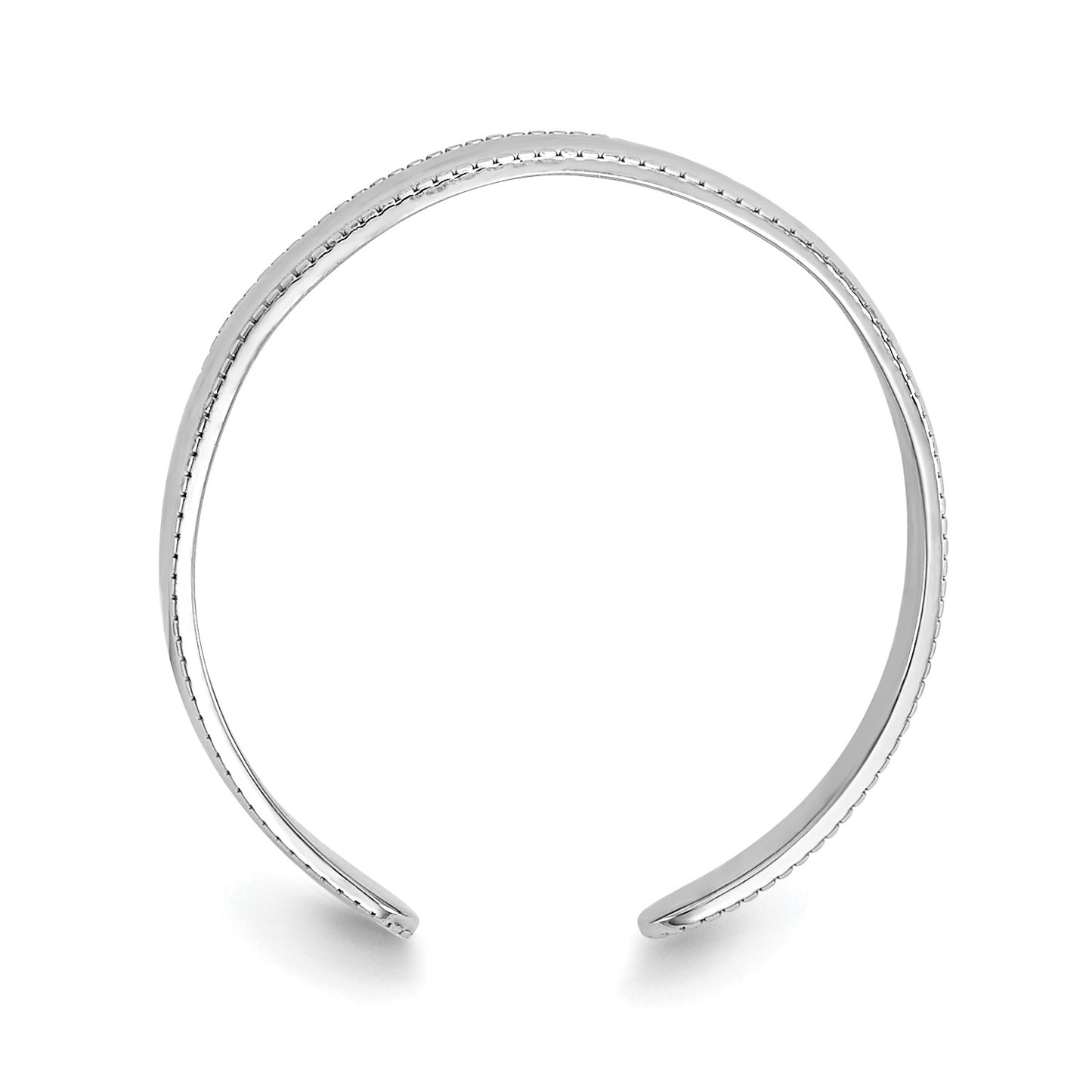 GR 14K White Gold Milgrain Adjustable Toe Ring