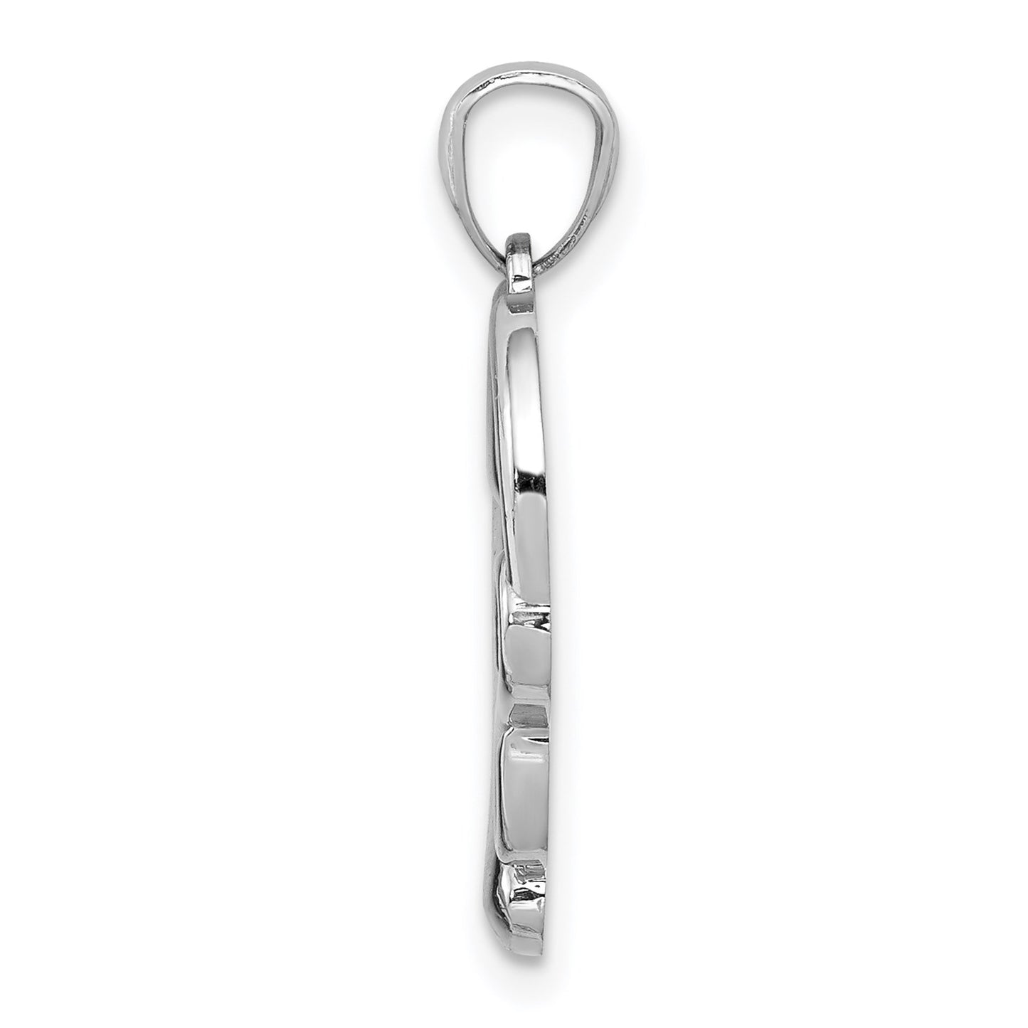 GP 14k White Gold Polished Small Infinity Heart Pendant