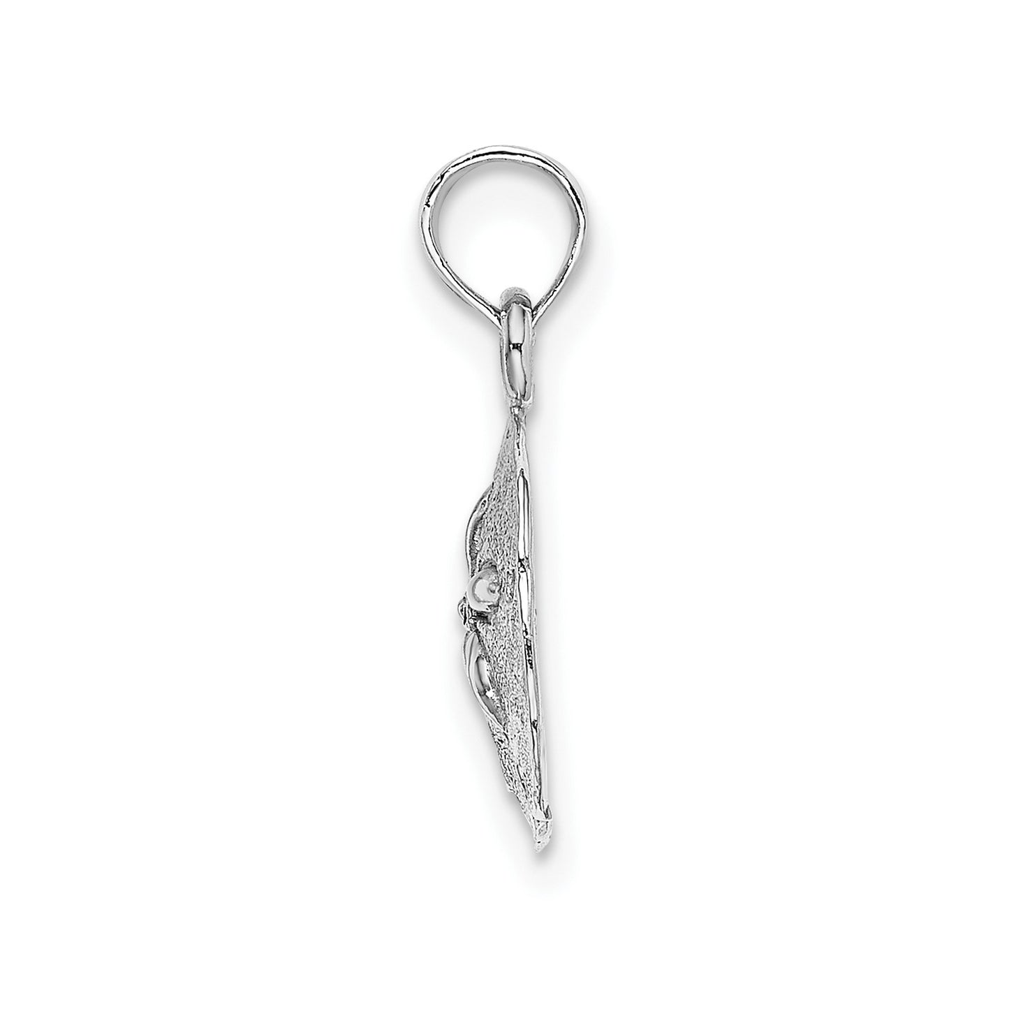 GP 14K White Gold Polished Sand Dollar Pendant