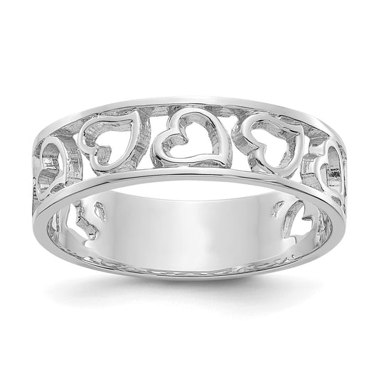 GR 14k White Gold Heart Ring