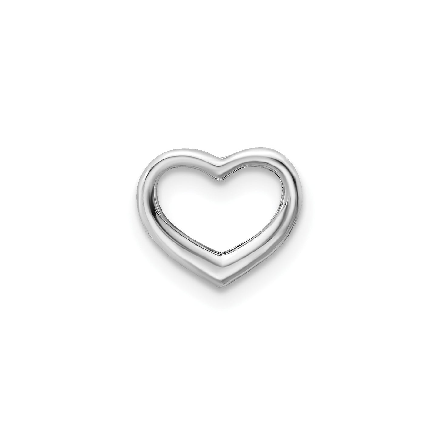 14K White Gold Mini Floating Heart Slide