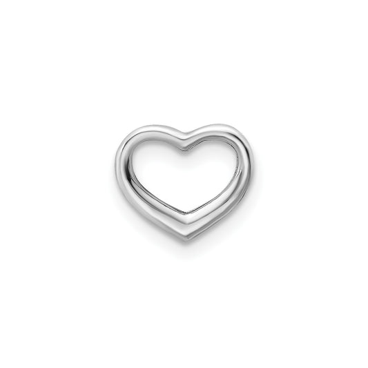 GP 14K White Gold Mini Floating Heart Slide