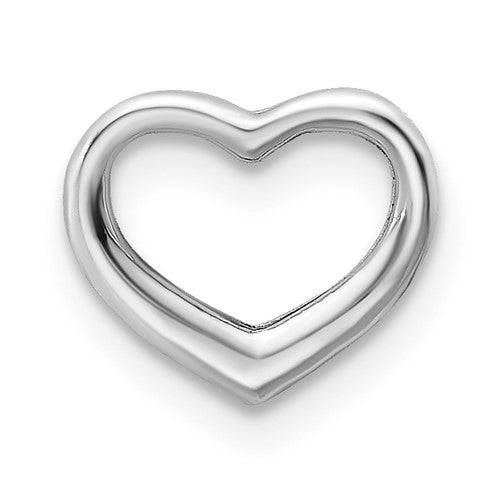 GP 14K White Gold Mini Floating Heart Slide