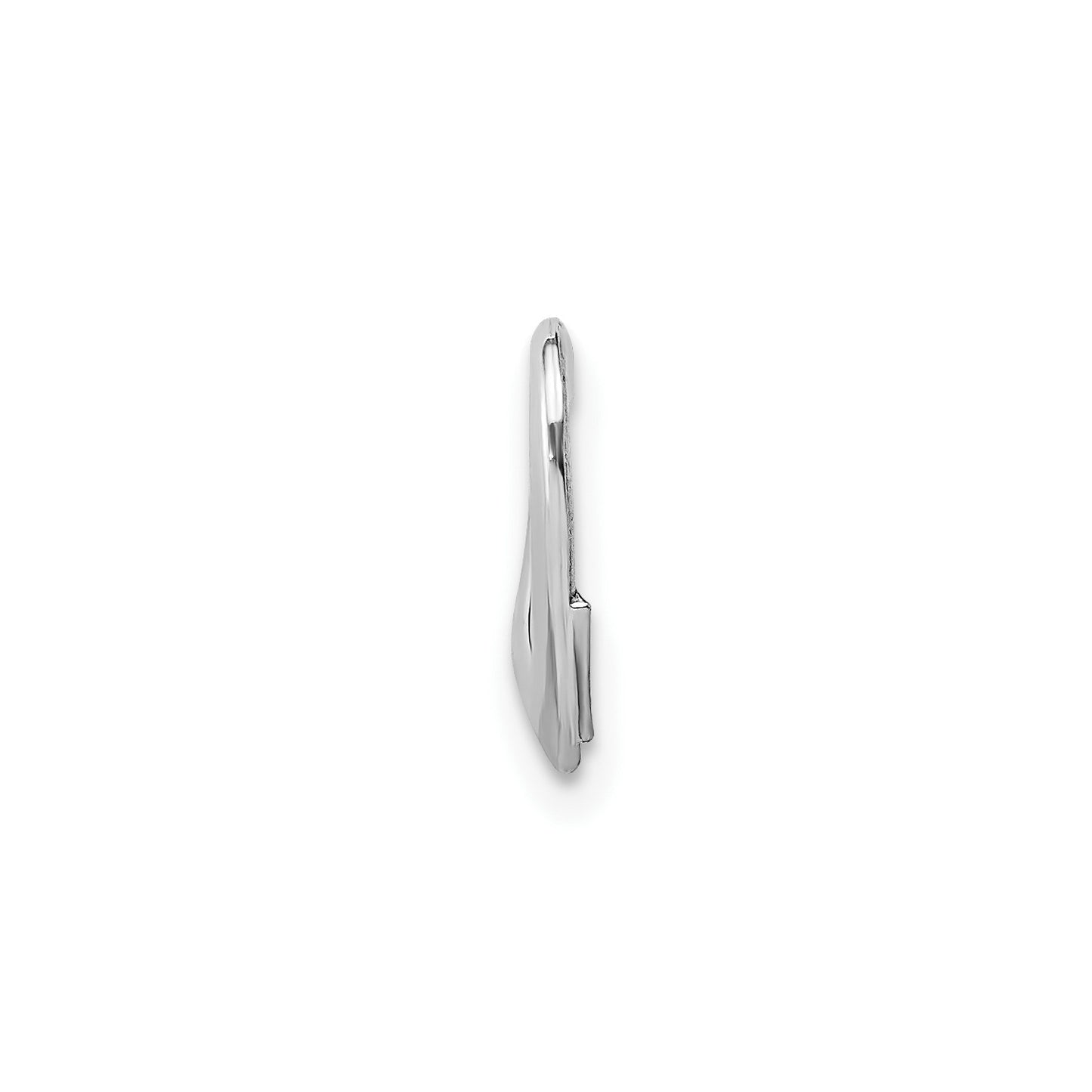 GCH 14K White Gold 2-D Floating Heart Charm