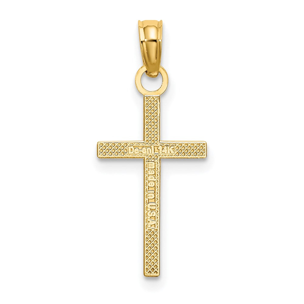 GCM 14K Polished Small Cross Charm