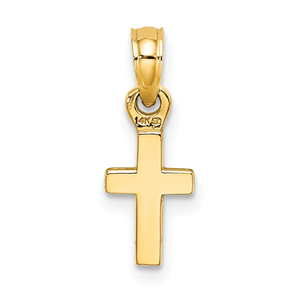 GCH 14K 3-D and Polished Mini Cross Charm