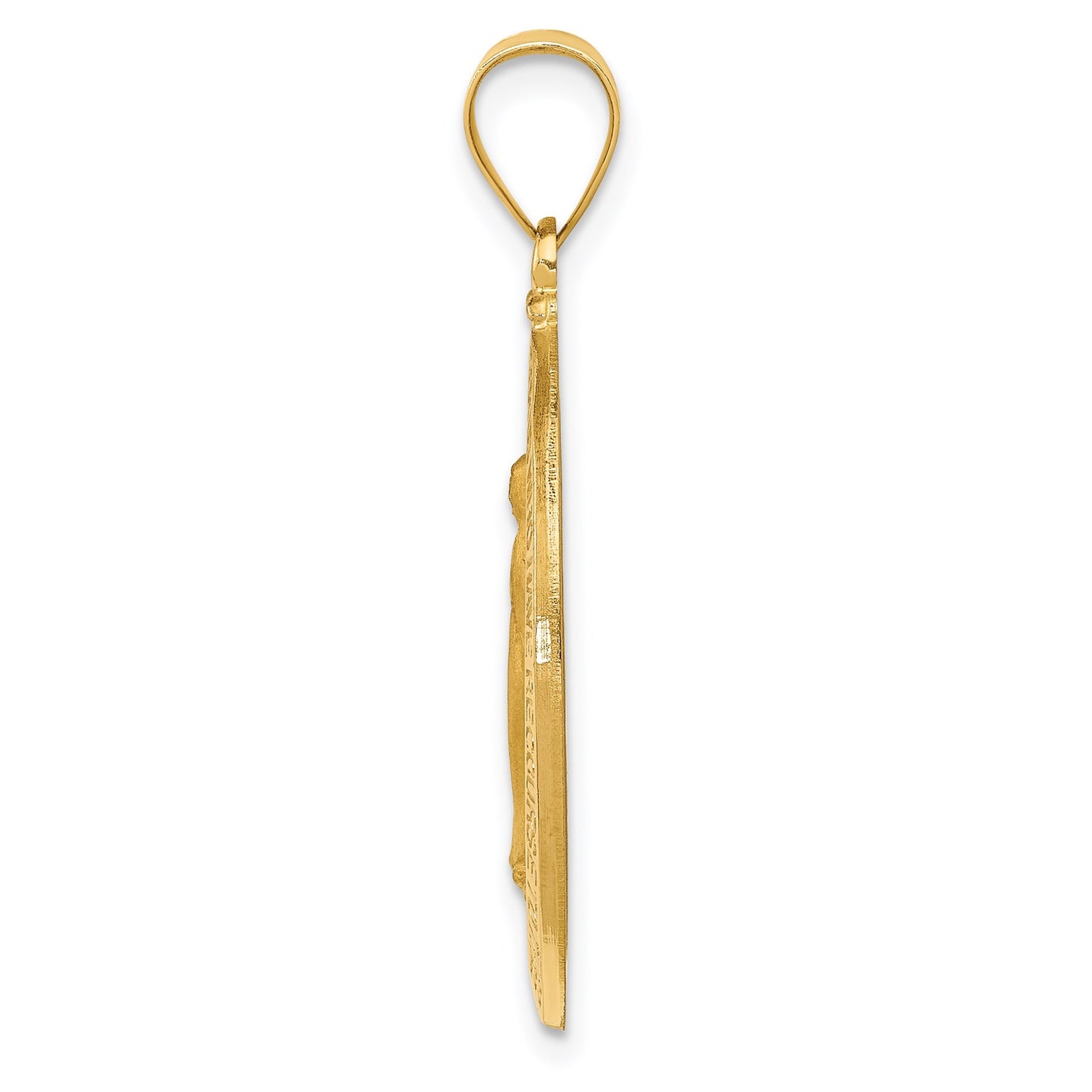 GP 14k Hollow Miraculous Medal Oval Pendant