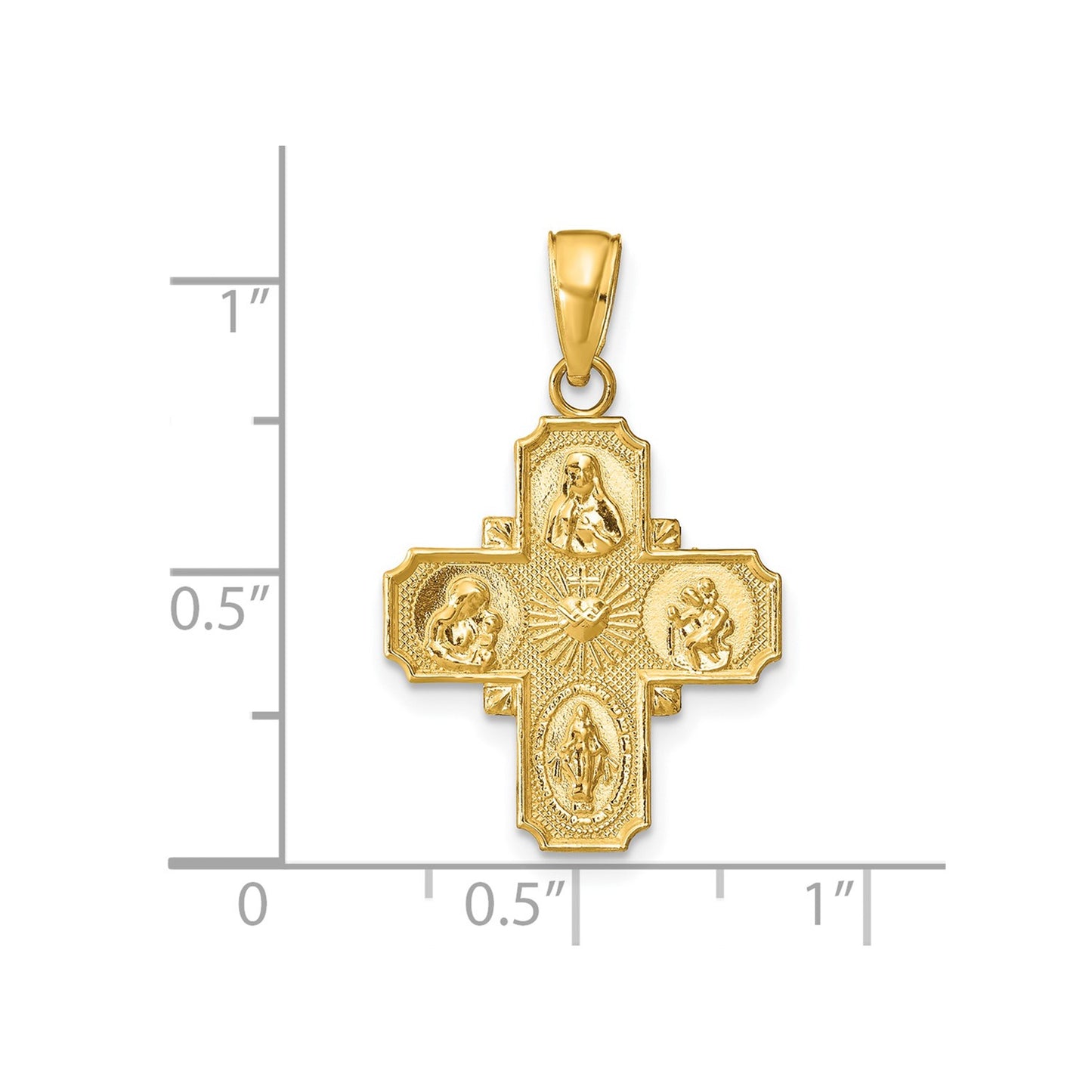 GP 14k 4-Way Medal Pendant
