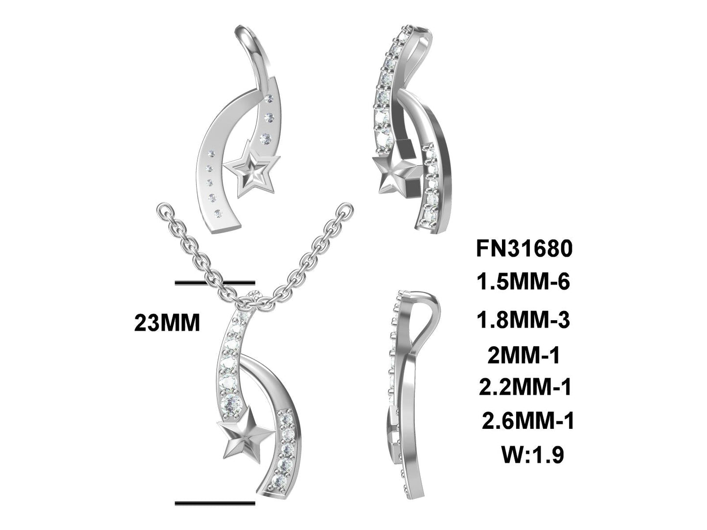 MS  14KT Gold Plated | My Wish For You | My Daughter Pendant | Sterling Silver | Lab Grown Sapphire Accents | Lasting Legacy Collection