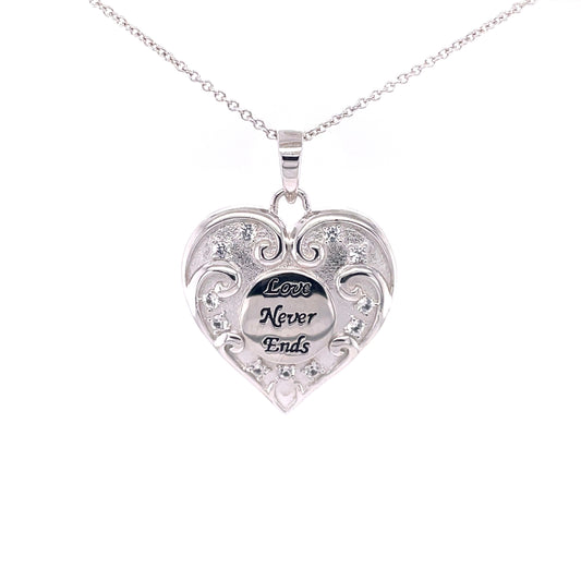 CC Love Never Ends Ash Holder Pendant | Rhodium Plated Sterling Silver | Comfort Collection | Memorial