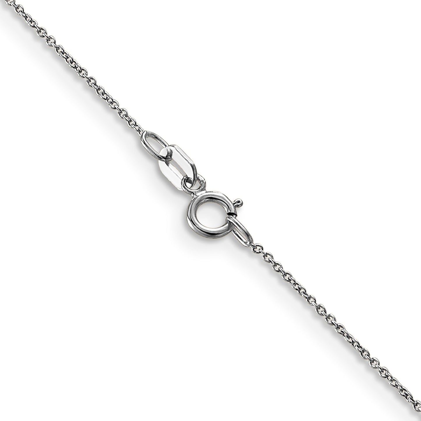 GC 14K White Gold 18 inch .75mm Cable with Spring Ring Clasp Pendant Chain