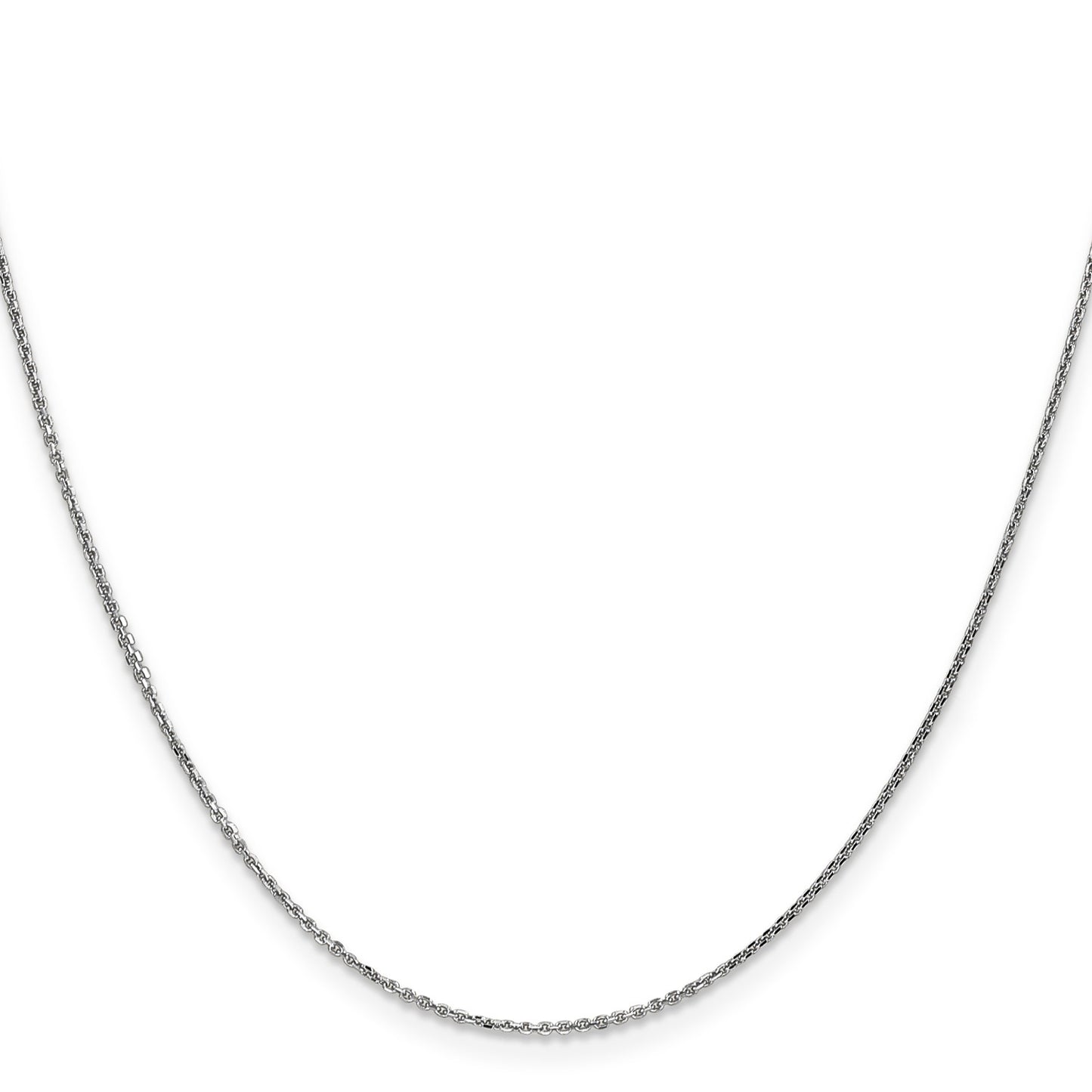 GC 14K White Gold 16 inch .95mm Diamond-cut Cable with Lobster Clasp Chain