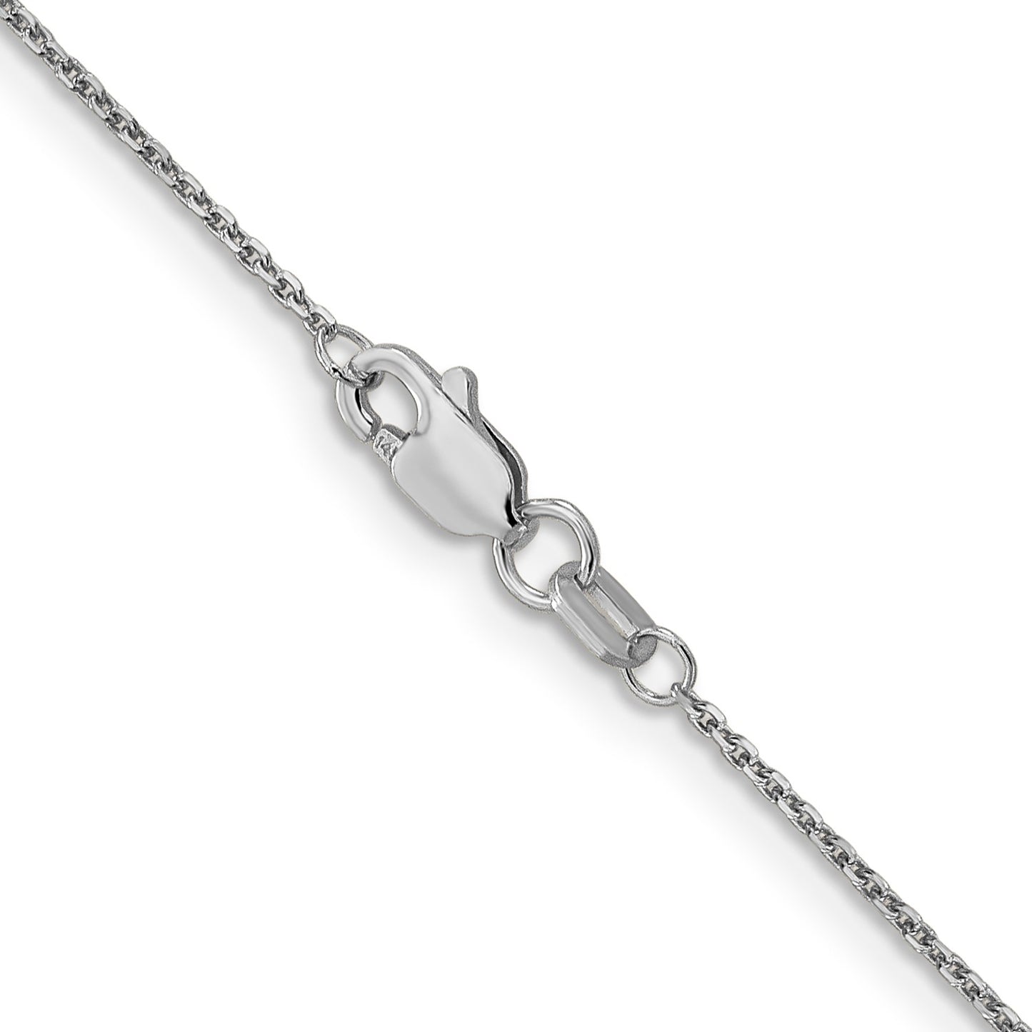 GC 14K White Gold 16 inch .95mm Diamond-cut Cable with Lobster Clasp Chain