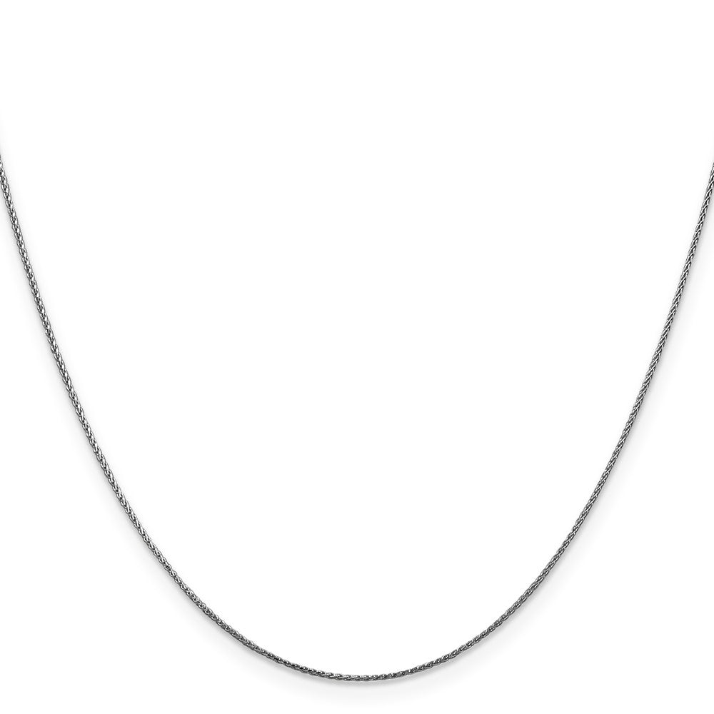 14K White Gold 18 inch .85mm Diamond-cut Spiga with Lobster Clasp Chain