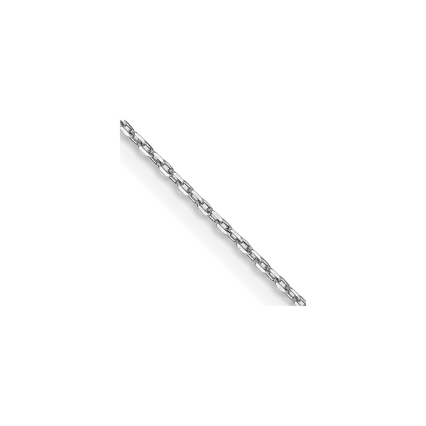 GC 14K White Gold 20 inch .8mm Diamond-cut Cable with Lobster Clasp Chain