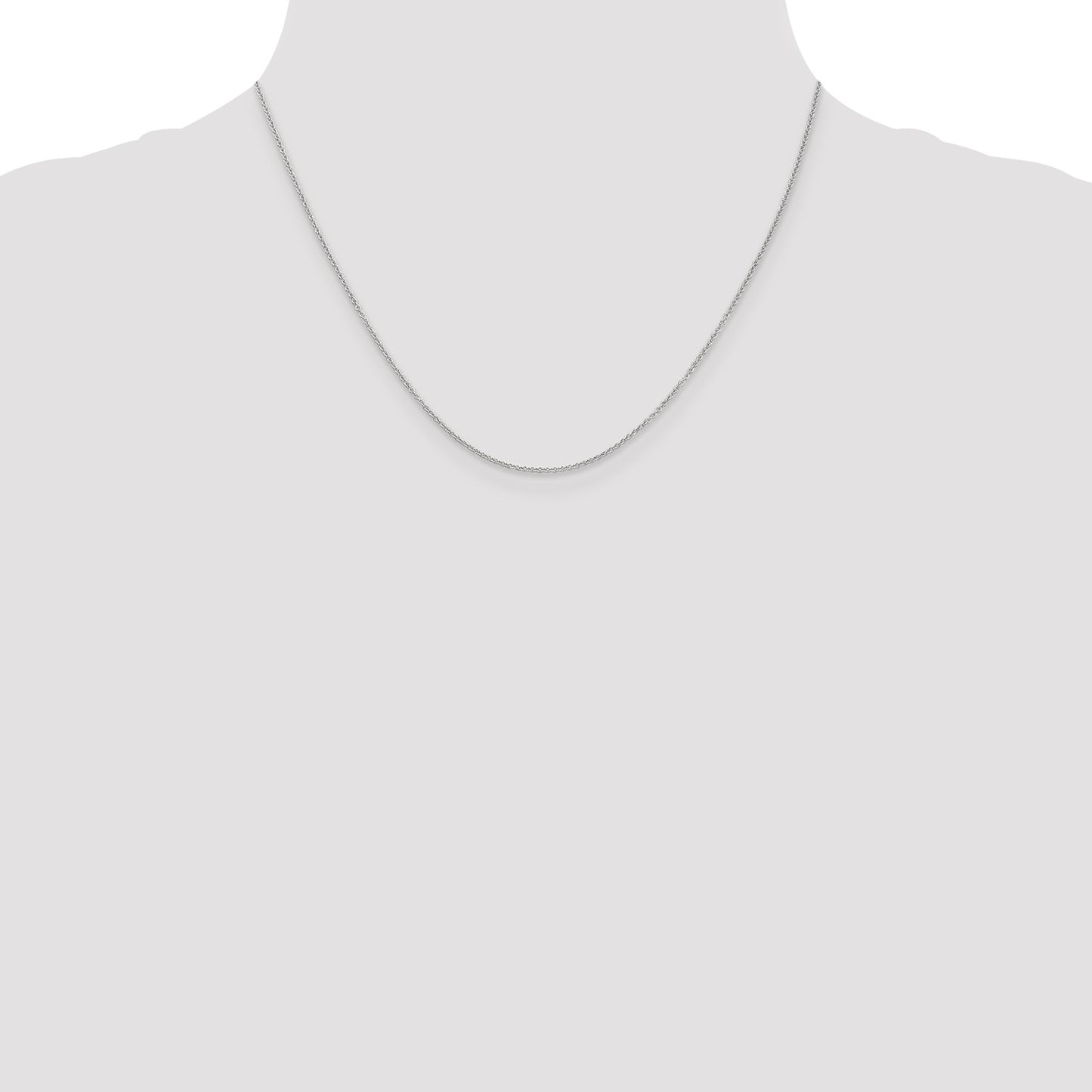GC 14K White Gold 18 inch 1.2mm Cable with Lobster Clasp Chain
