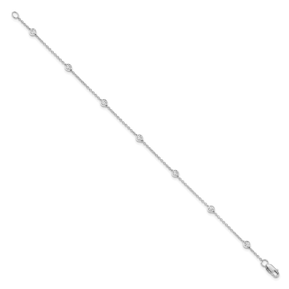 LGWB 14K White Gold 3/8 carat Lab Grown Diamond VS+ F+ Complete 7 Station 7 in Bracelet