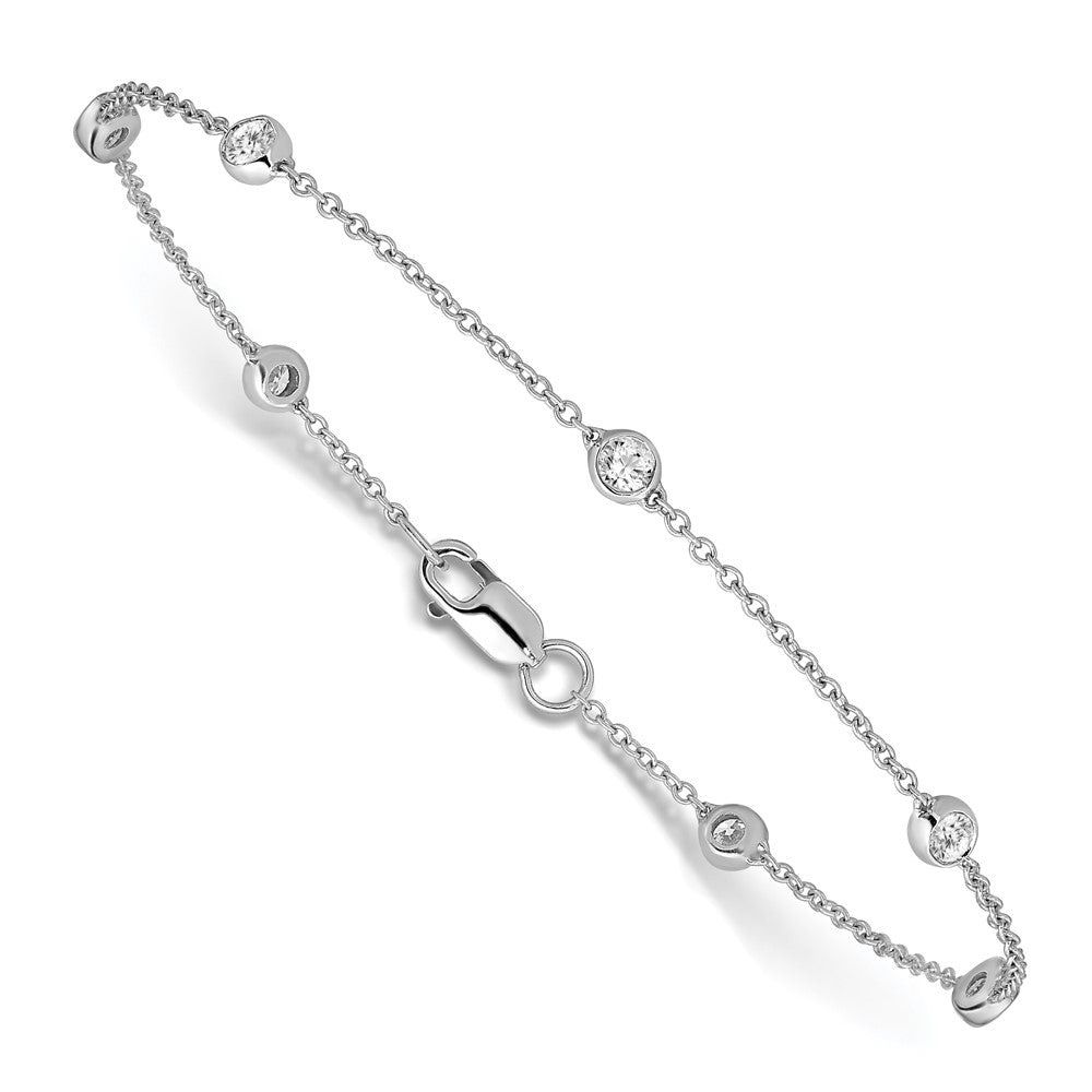 LGWB 14K White Gold 3/8 carat Lab Grown Diamond VS+ F+ Complete 7 Station 7 in Bracelet