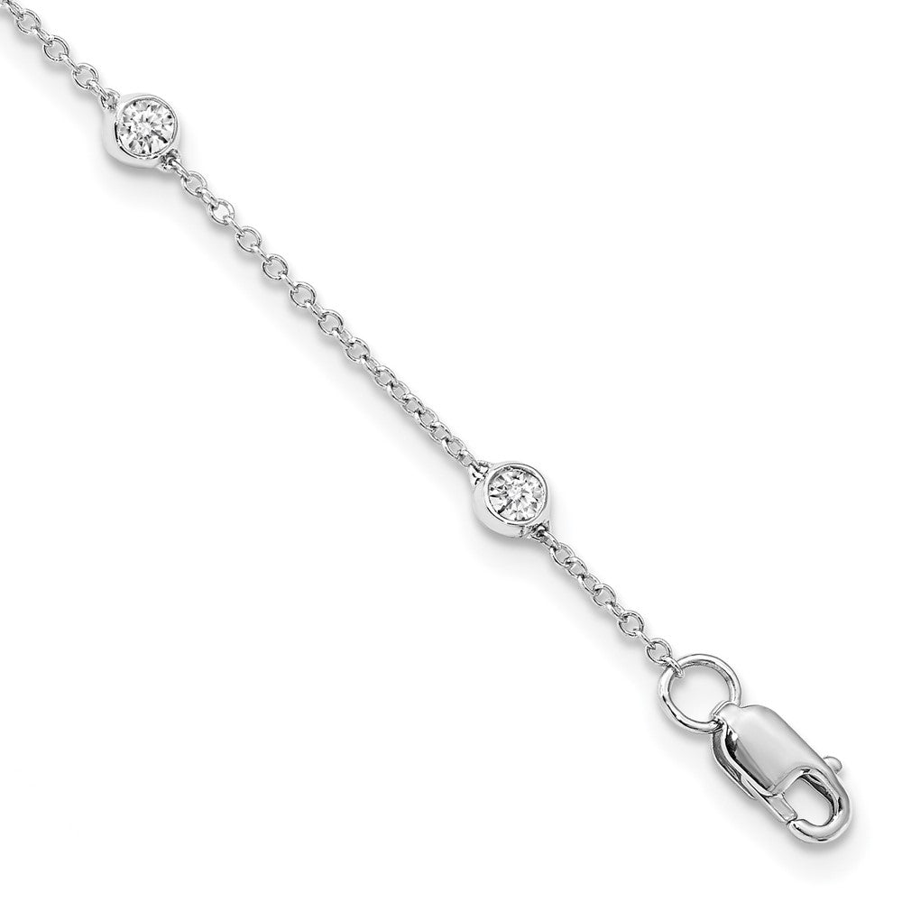 LGWB 14K White Gold 3/8 carat Lab Grown Diamond VS+ F+ Complete 7 Station 7 in Bracelet