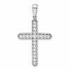 LGWP 14k White Gold 3/4 carat Lab Grown Diamond VS/SI+ G+ Complete Cross Pendant