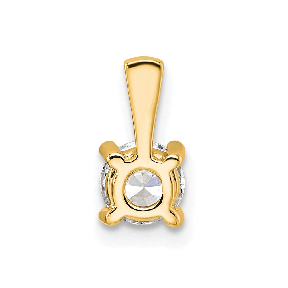 LGYP 14k 1/2 carat Lab Grown Diamond VS+ F+ Round Complete Four Prong Pendant