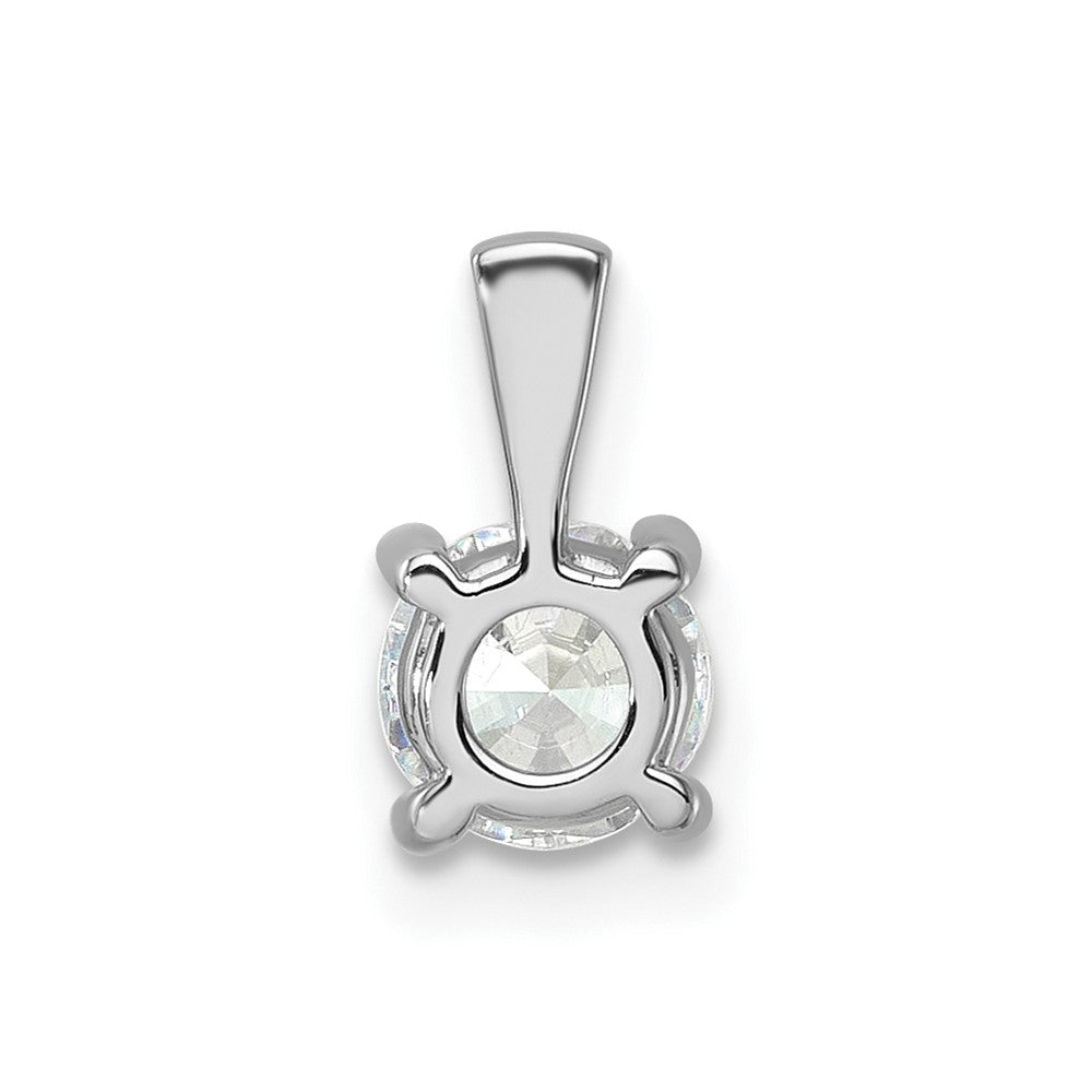 LGWP  14k White Gold 3/4 carat Lab Grown Diamond VS+ F+ Round Complete Four Prong Pendant