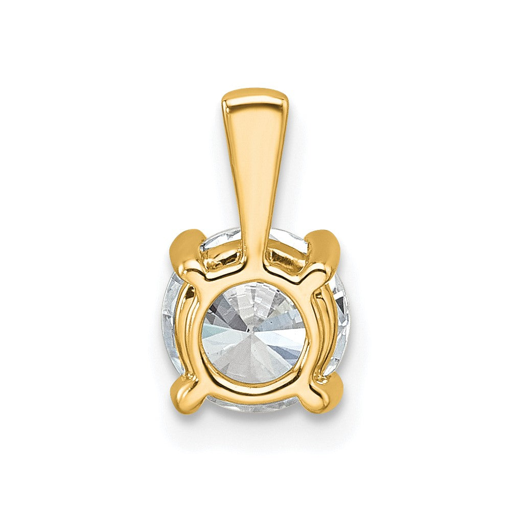 LGYP 14k 1 carat Lab Grown Diamond VS+ F+ Round Complete Four Prong Pendant