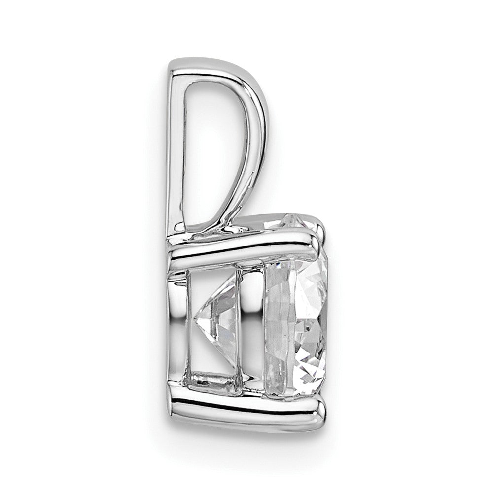 14k White Gold 1 1/2 carat Lab Grown Diamond VS/SI+ G+ Round Complete Four Prong Pendant
