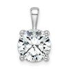 LGWP 14k White Gold 3 carat Lab Grown Diamond VS/SI+ G+ Round Complete Four Prong Pendant