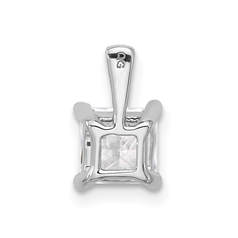 LGWP 14k White Gold 1 carat Lab Grown Diamond VS/SI+ G+ Princess Complete Four Prong Pendant