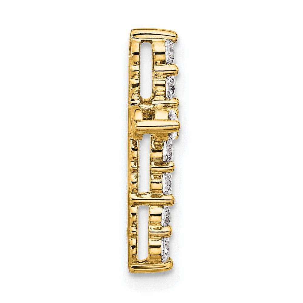 LGYP 14k 1/2 carat Lab Grown Diamond VS/SI+ G+ Complete Cross Chain Slide Pendant