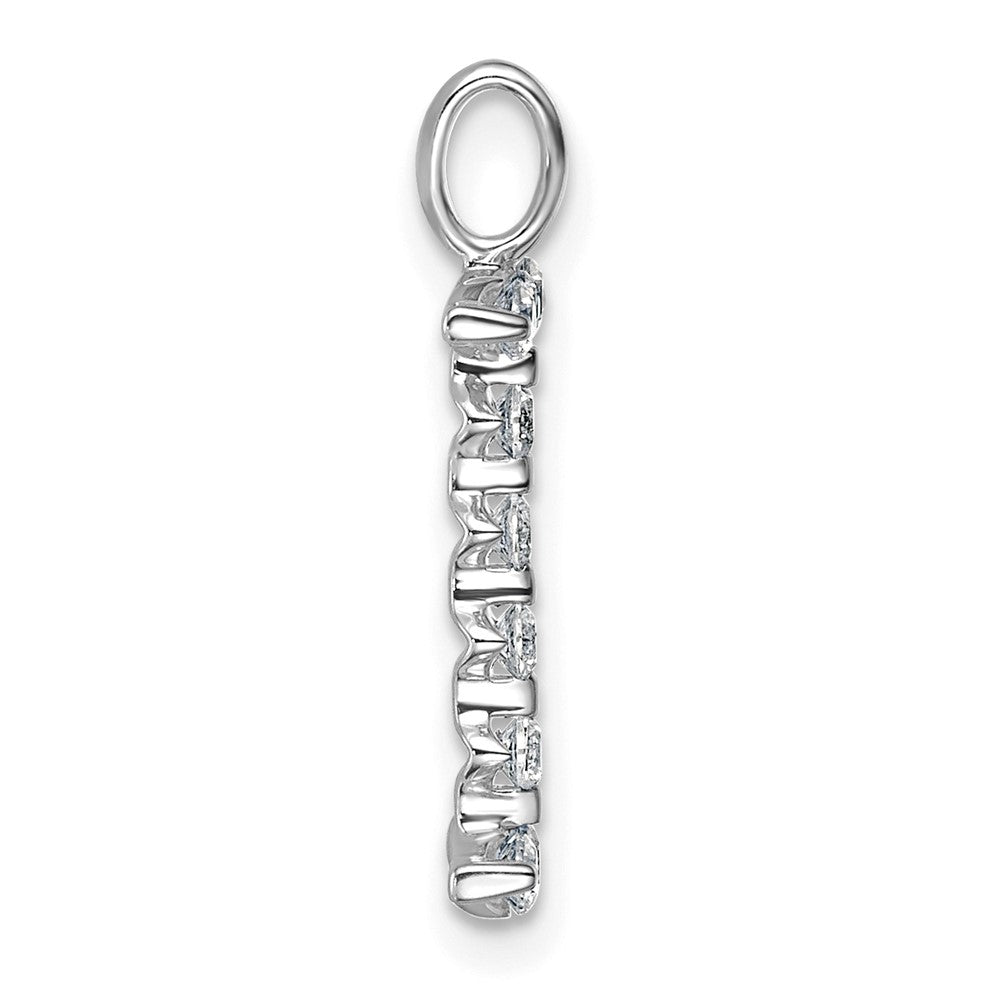True Origin 14K White Gold 1/3 carat Lab Grown Diamond VS+ F+ Complete Alphabet I Pendant