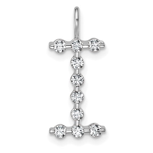 True Origin 14K White Gold 1/3 carat Lab Grown Diamond VS+ F+ Complete Alphabet I Pendant