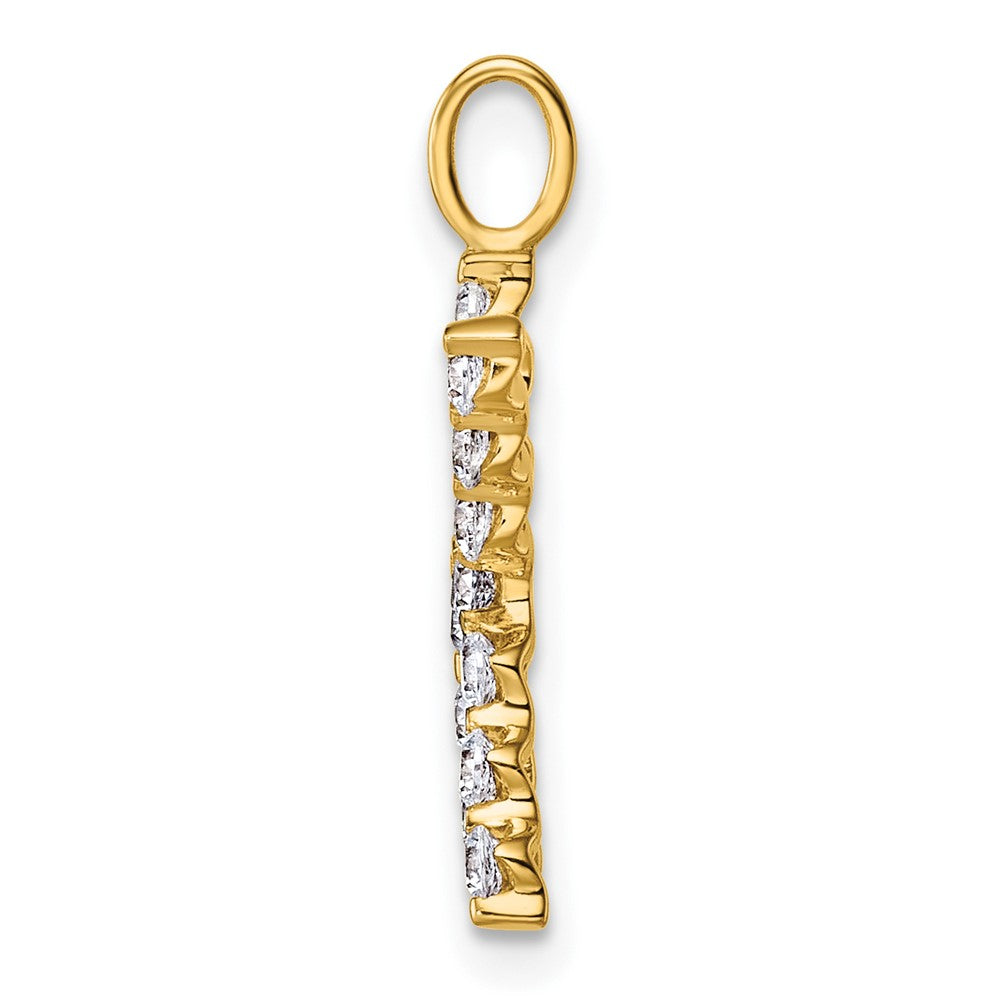 LGYP 14K Yellow Gold 3/8 carat Lab Grown Diamond VS+ F+ Complete Alphabet K Pendant