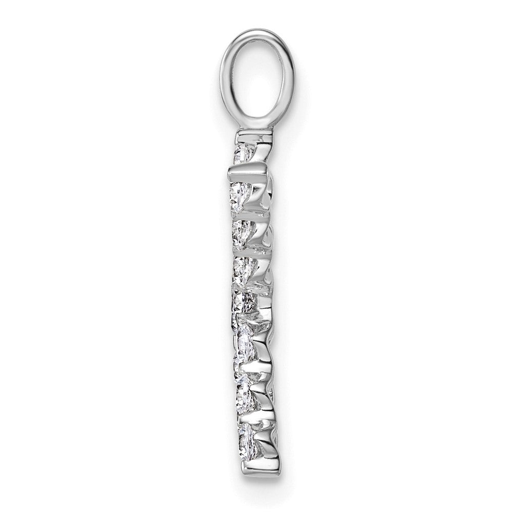 LGWP 14K White Gold 3/8 carat Lab Grown Diamond VS+ F+ Complete Alphabet K Pendant