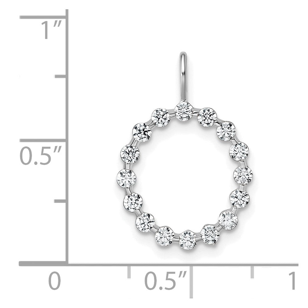 LGWP 14K White Gold 1/2 carat Lab Grown Diamond VS+ F+ Complete Alphabet O Pendant