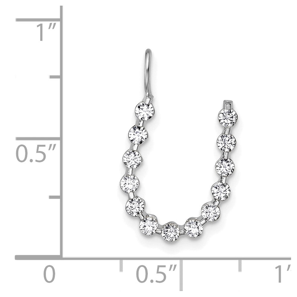 LGWP 14K White Gold 3/8 carat Lab Grown Diamond VS+ F+ Complete Alphabet U Pendant