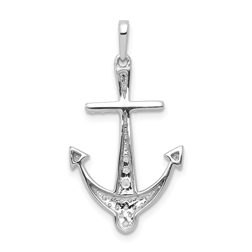 LGWP 14k White Gold 1/4 carat Lab Grown Diamond VS/SI+ G+ Complete Anchor Pendant