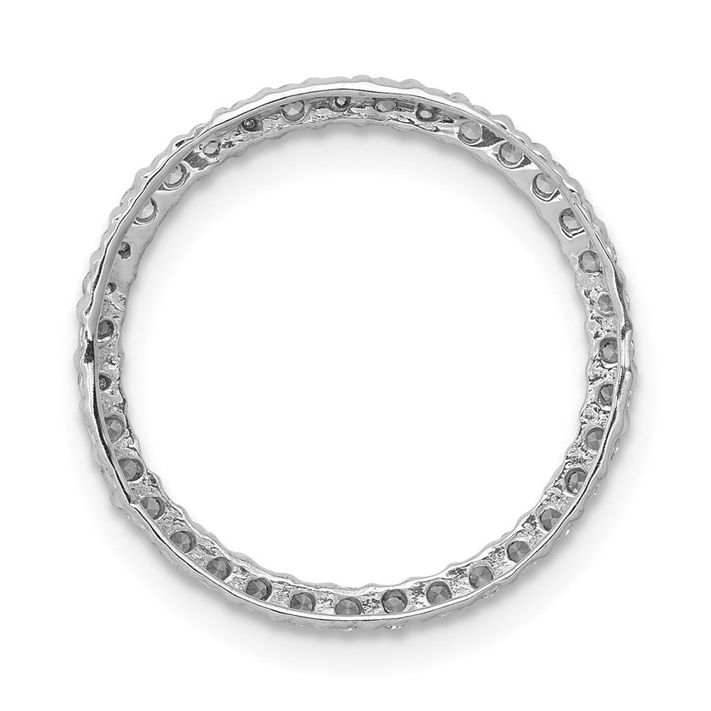 LGWP 14k White Gold 1/3 carat Lab Grown Diamond VS/SI+ G+ Circle Chain Slide Pendant